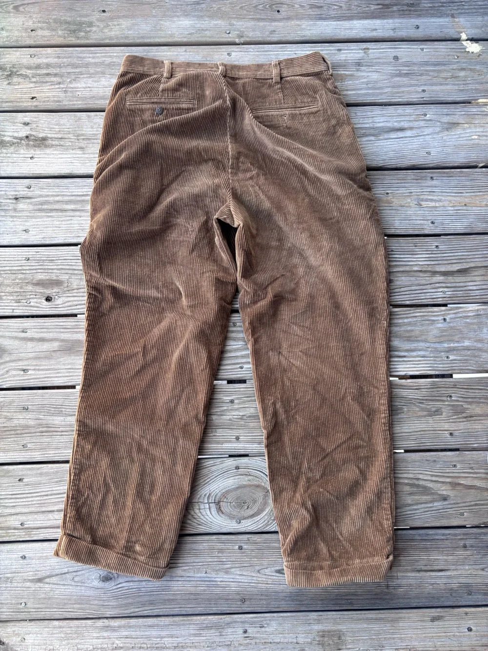 Jos. A. Bank Brown Corduroy Pleated Men's Pants